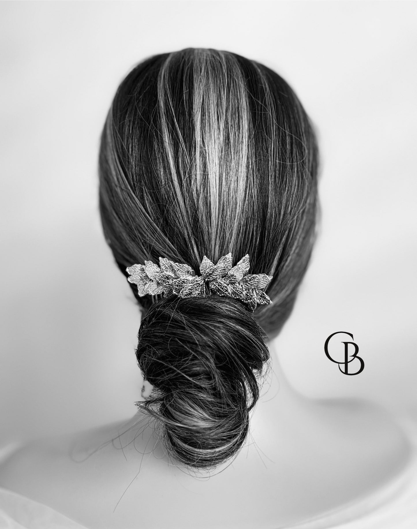 Peigne à cheveux de mariage en or "Feuilles"