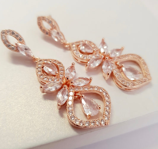 Boucles d’oreilles mariage "Orchidée"