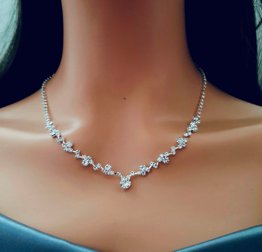 Parure bijoux mariage trois pièces "Jasmin"