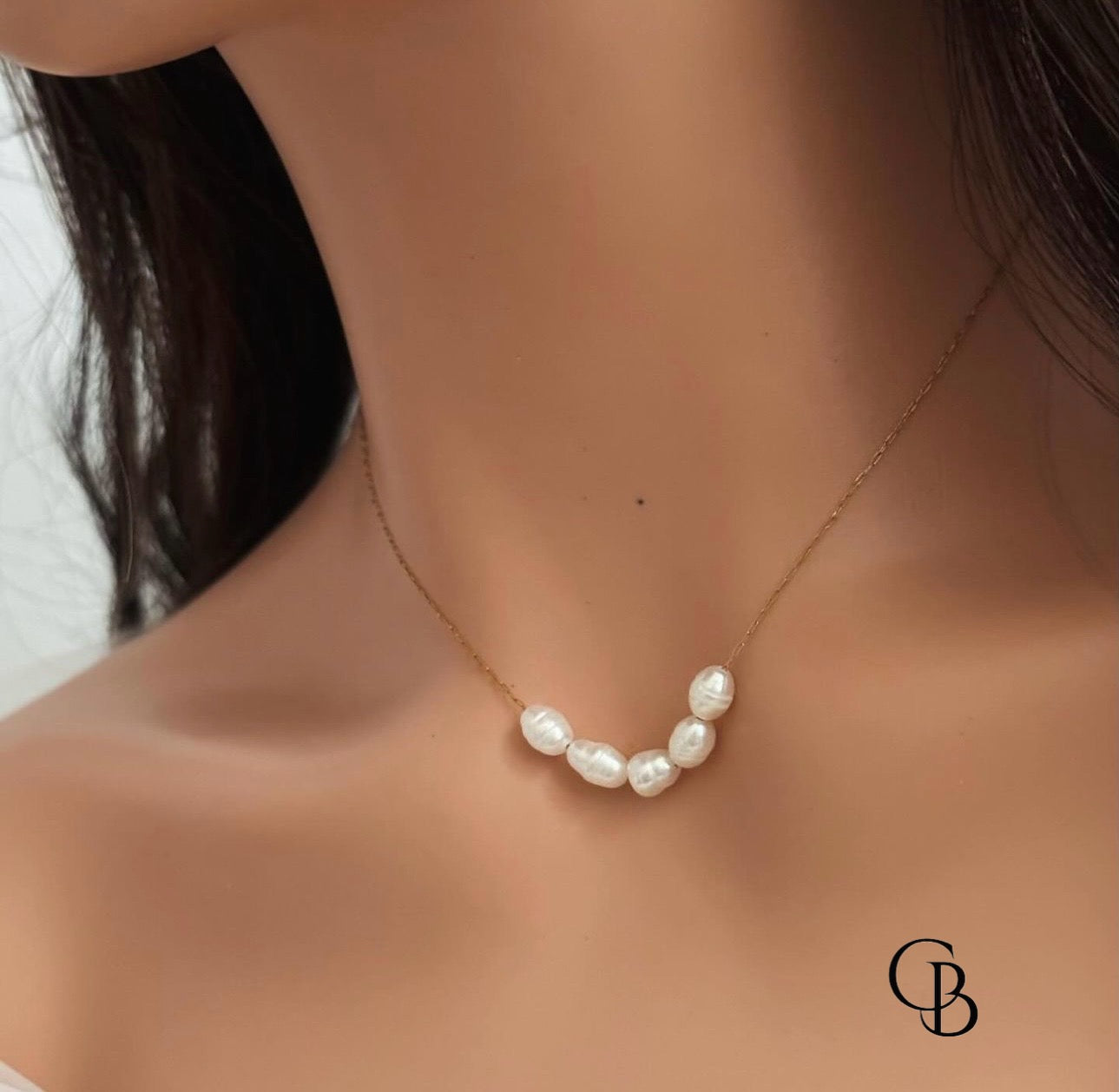 Collier de mariage perles d’eau douce "Lucie"