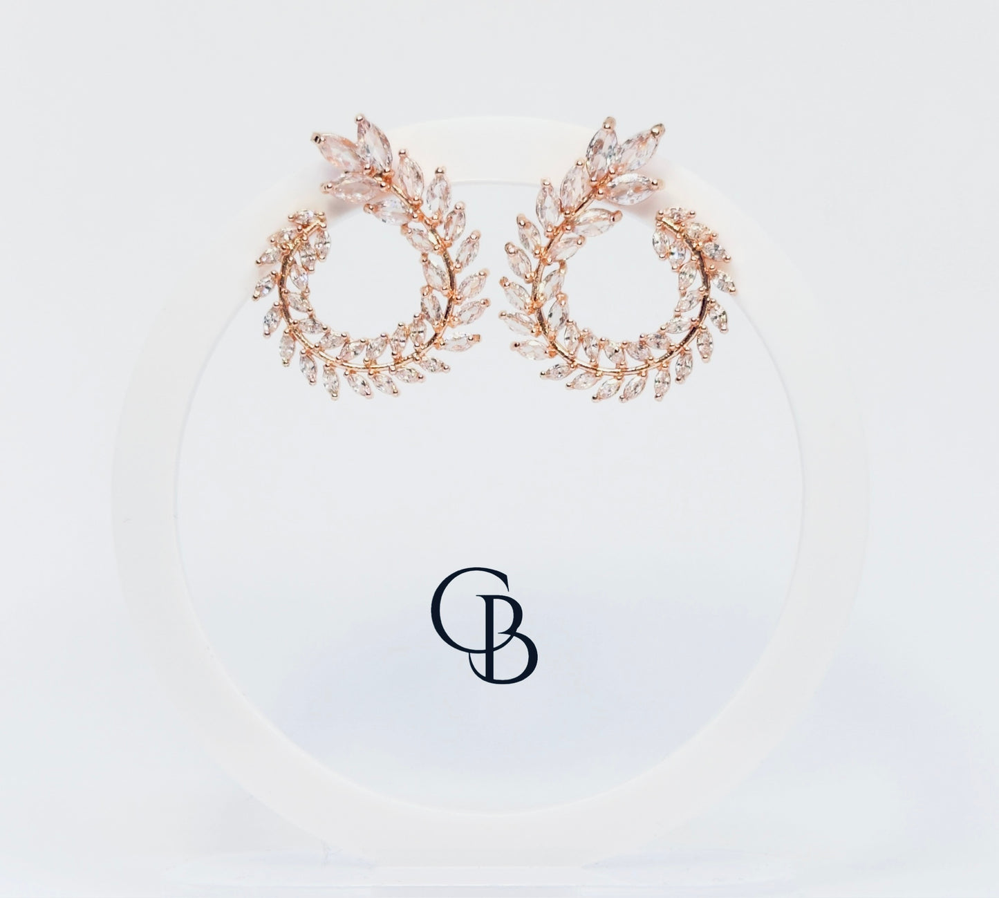 Boucles d’oreilles en or rose "Nénuphar"