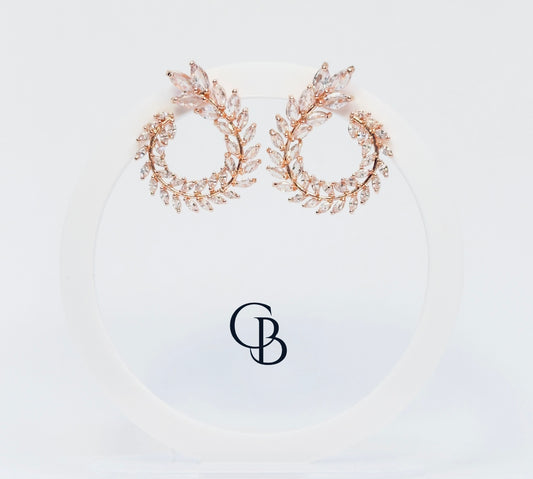 Boucles d’oreilles en or rose "Nénuphar"