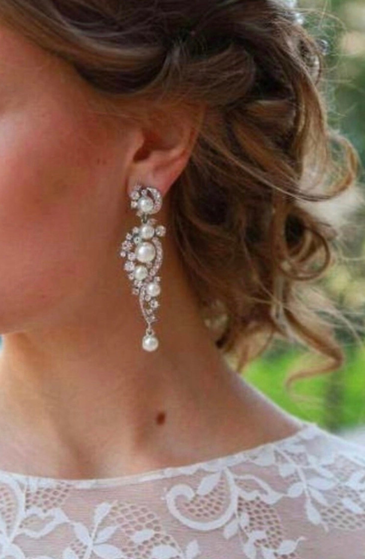 Boucles d’oreilles mariage perles "Cherry"